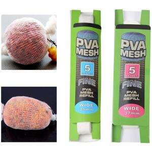 새로운 20m/5m PVA 낚시 메쉬 가방 수용성 잉어 피더 트랩 미끼 그물 도구 25/37/44mm