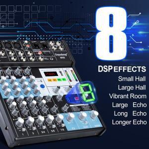 USB MP3 컴퓨터 입력 8채널 음악 믹싱 콘솔 무대 DJ 용 48V 팬텀 파워 오디오 믹서