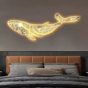 대형 고래 조명 액자 그림 led 사진 침실 풍수 아이방 220v