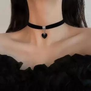 블랙 벨벳 레이스 하트진주 목걸이 초크 5종 LM-0994 초커목걸이 초커 레이스초커 벨벳초커