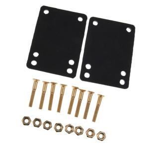 2개 3mm 스케이트보드 고무 라이저 패드 블랙  8세트 29mm 하드웨어 장착