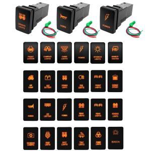 배터리차단기 12V LED 푸시 스위치 파워 하이랜더 앰버 콘센트 스팟 버튼 보조 배터리 4러너용 라이트 클루거