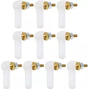 Briny River 10개입 M2x16mm 볼 헤드 홀더 타이로드 엔드 조인트 RC 카 보트용 화이트