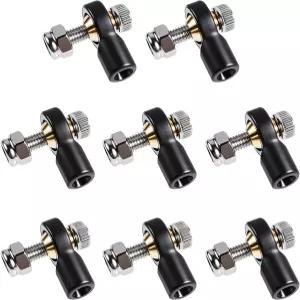 FOCMKEAS 8개입 M3x15mm 타이로드 엔드 볼 헤드 검은색 플라스틱 RC 모델 자동차 보트 비행기 DIY 부품용