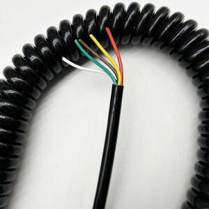 스프링전선 스프링 연결 와이어 트레일러 나선형 코어 24AWG 케이블 내한성 TPU 20AWG 인장 17AWG