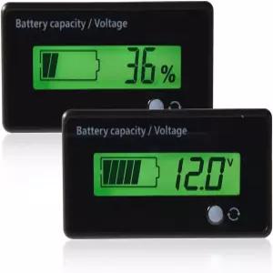 GY-6D 배터리 모니터 디지털 용량 테스터 12V 24V 36V 48V 전압계 그린 백라이트 LCD 디스플레이 전원