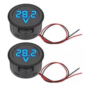 링크스타일 2PCS DC 12V 24V 전압계 4V-100V 배터리 자동차 LED 디지털 디스플레이 보트 오토바이 트럭용