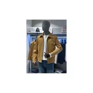 [트루젠] 라이트브라운 신세틱 스웨이드 트러커 블루종 점퍼 자켓 SI5526011046_P437230427