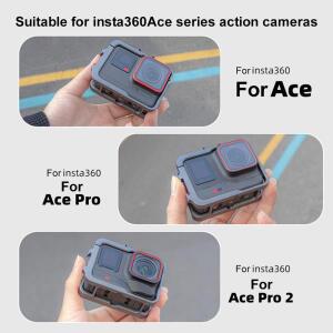 인스타360 호환 Ace 프로 2용 알루미늄 프레임 케이지 금속 보호  케이스 콜드슈 마운트 카메라 액세서리