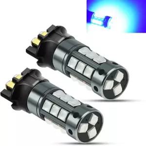 YEORO 2pcs PW24W LED 전구 블루 AC/DC 9-30V 1200LM PWY24W 12181NA 12174 12182 DRL 주간 주행 주차등