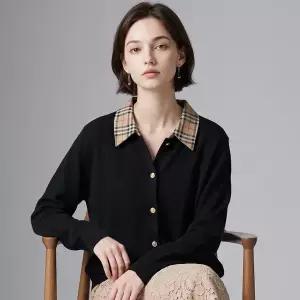 [리블리크]이벨 체크카라 골드버튼 가디건 RF3GD002_P437417273