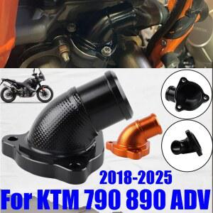 자동온도조절기 KTM 790 890 어드벤처 커버 ADV 790ADV 워터 연결 써모스탯 2018 890ADV 파이프 오토바이 하우징