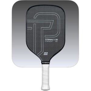 Titan Pro 티타늄 탄소 섬유 피클볼 패들 u2013 T700 페이스, 전기 도금 티타늄, 노멕스 듀오 코어, 미국 공식 인증, 14mm 및 16mm 중급자부터 고급자까지