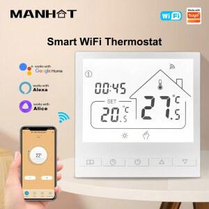 자동온도조절기 스마트 WIFI 물전기 바닥 난방 조절기 물가스 제어 보일러 온도 연동 음성 HOME과 ALEXA GOOGLE
