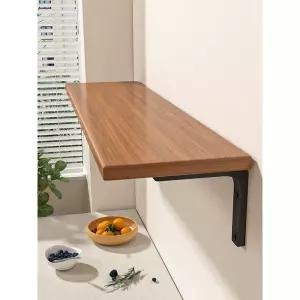 월넛 벽 선반 거치형 무타공 접착형 무지주