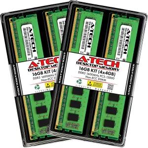 데스크탑 램 DDR3 16GB 4x4GB 1600MHz PC3-12800
