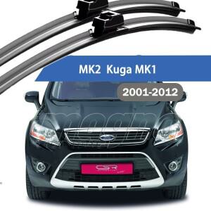 포드 MK2 쿠가 MK1 2001-2012용 전면 윈드실드 와이퍼 블레이드 카본 파이버
