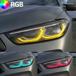 JONE 신형 액세서리 자동차 LED 라이트 DRL RGB 색상 제어 전화로 조작 가능 BMW 호환 호환 8 시리즈 M8 G1