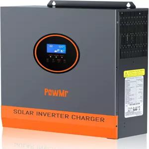 PowMr 3200W 태양광 인버터 24VDC 110VAC 3.2KW 순수 사인파 불릿인 60A MPPT 컨트롤러 및 40A AC 충전기