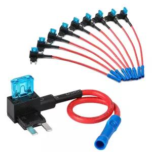 CZC AUTO 회로 퓨즈 탭 어댑터 미니 블레이드 홀더 ATM APM 12V 대부분의 차량 및 보트에서 전자 장치용