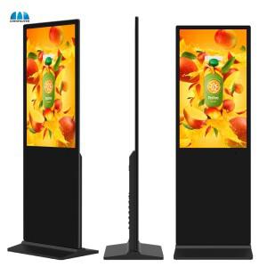 실내 LCD 디스플레이 터치 스크린 키오스크, 안드로이드 플로어 스탠딩 디지털 간판, 32 인치, 43 49 55 6