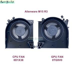 0D1X38 0TG9V0 Alienware M15 R3 R4 노트북 팬 쿨러 라디에이터 EG50061S1-C080 용 Dell CPU 냉각