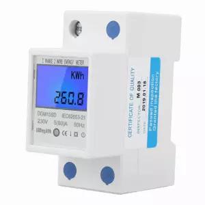 DDM15SD 80A 디지털 전력계 - LCD 백라이트 DIN 레일 마운트 단상 에너지 모니터링을 위한 전압 전류