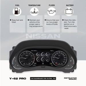 인피니티 QX80 2014-2025용 LCD 디지털 계기판 (미국 버전 모델은 지원되지 않음)