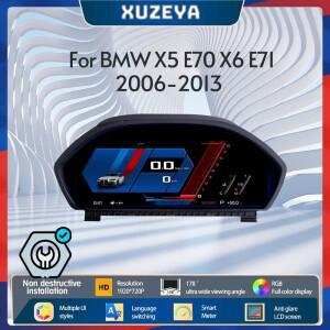 BMW X5 E70 X6 E71 2006-2013 CCC CIC용 디지털 계기판 HUD 계기판 속도계 가상 조종석