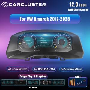 폭스바겐 아마록 2017-2025년식용 카클러스터 12.3인치 LCD 디지털 클러스터 디지털 계기판 자동차 계기판