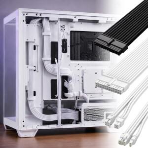 320mm PSU 연장 케이블 키트 ATX 24핀 PCI-E 6+2핀 4+4핀 8AWG 전원 코드 PC용 범용 호환성