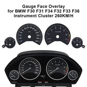 게이지 페이스 오버레이 플레이트 BMW 3 4 시리즈 F30 F31 F32 F33 F34 F36 3M 속도계 계기판 클러스터 330