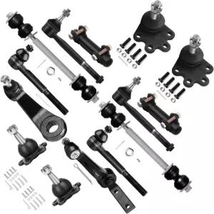 SOSOPART 14pc 세트 4WD 전면 서스펜션 키트 타이 로드 엔드 조정 슬리브 스윙 바 링크 하부 상부 볼