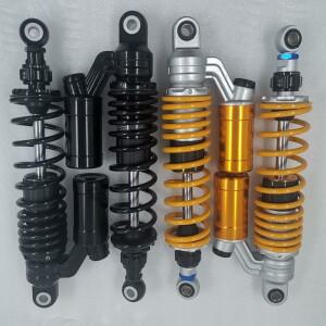 오토바이 조절 가능한 에어 완충기 리어 서스펜션 스쿠터 BWS 옐로우 7mm 용수철 320mm 340mm 360mm 370mm
