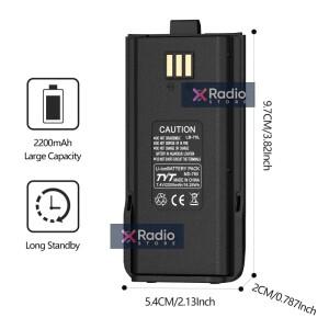 GD-77 무전기 배터리 TYT MD-760 팩 충전식 리튬 이온 전문가용 2200mAh 라디오 액세서리
