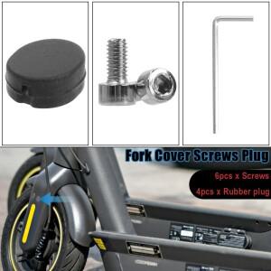 Segway Ninebot Max G30 전동 스쿠터 휠 보호 쉘 부품 액세서리 용 프론트 포크 고무 플러그 커버 나사