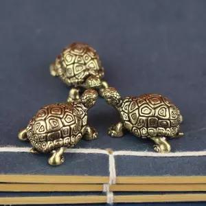순수 구리 거북이 골동품 장식품 데스크탑 책상 엔틱