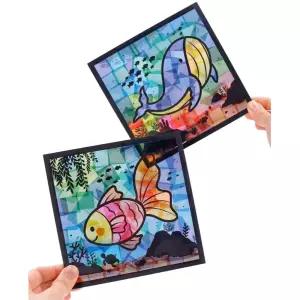 알록달록 투명 물고기 바다 모자이크 썬캐쳐 여름 DIY 5인 학습만들기 취미생활