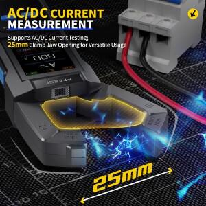 FNIRSI DMC-100 멀티미터 클램프 600A AC/DC, 10000 측정값, USB 충전식