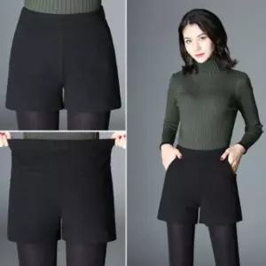 키밍 라인 하이웨스트 겨울가을 모직반바지