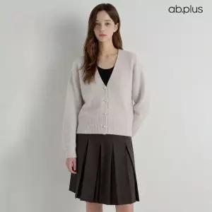 [ab.plus] 브이넥 클래식 진주 버튼 니트 가디건 (LSA4MY33A)