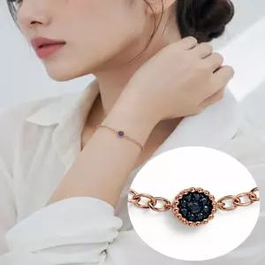 랩 다이아 팔찌 체인 팔찌 블루문 여자 친구 선물 레이어드 볼드 데일리 14K 18K