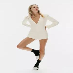 ZARA 숄더 패드 미니 점프수트 - 스크래치 화이트 4772/246/251