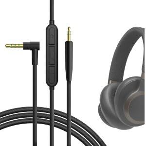 마이크 및 뮤트 컨트롤이 가능한 GEEKRIA 오디오 케이블 JBL TUNE 770NC / 760NC 720BT LIVE 660NC 650BTNC 500BT 460NC TOUR ONE M2와 호환 3.5MM에서 2.5MM로 교체 스테레오 케이블 (4피트 1.2M)