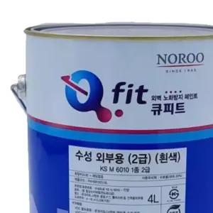 수성페인트 외부용 KS M 6010 1종 2급 흰색 4L