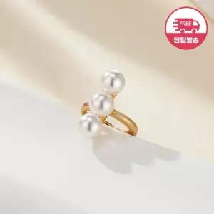 [비앤비골드] 당일발송 14K 글램 진주 스틱 원터치 링 피어싱 JAE40799