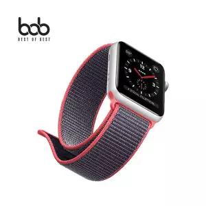 Bob 애플워치 전용 우븐 나일론 벨크로 스포츠 루프 밴드
