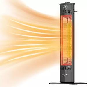 야외용 엔클레포 1500W 적외선 휴대용 타워 히터 36인치 3단계 IPX5 방수 차고 실내 큰 방 뒷마당 가정용