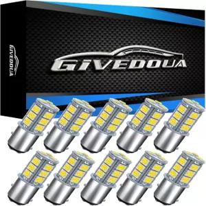 GiveouA 1157 LED 자동차 전구 BAY15D 7528 2057 2357 교체 12V RV 캠핑카 트레일러 브레이크 라이트 슈퍼