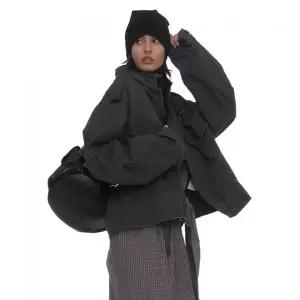 PARTIMENTO WOMEN 워시드 크롭 M65 필드 자켓_차콜 521334